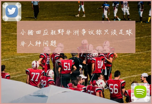 小猪回应狂野非洲争议称只谈足球非人种问题